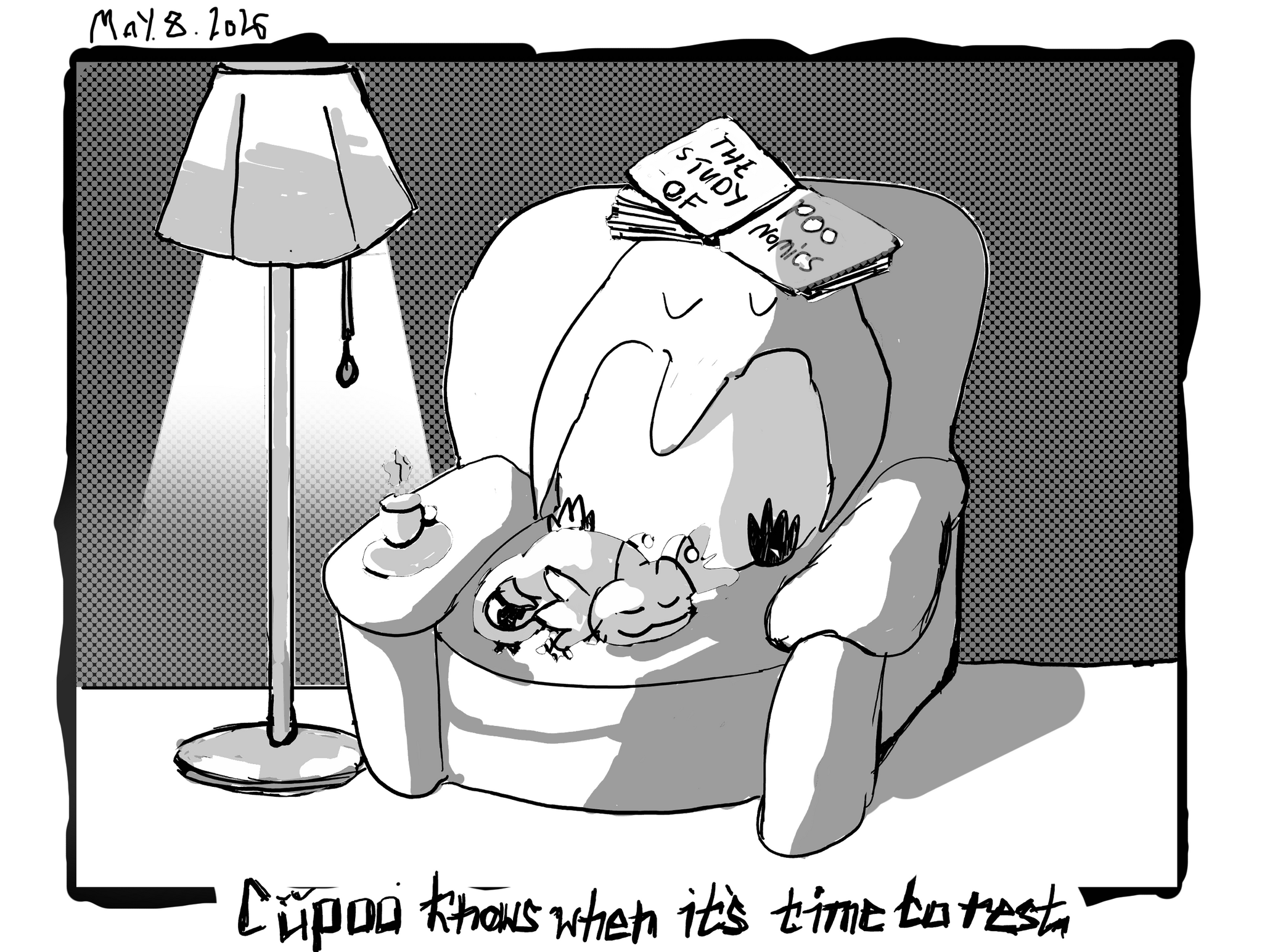 cupoo knows when it's time to rest --- May. 8. 2026.