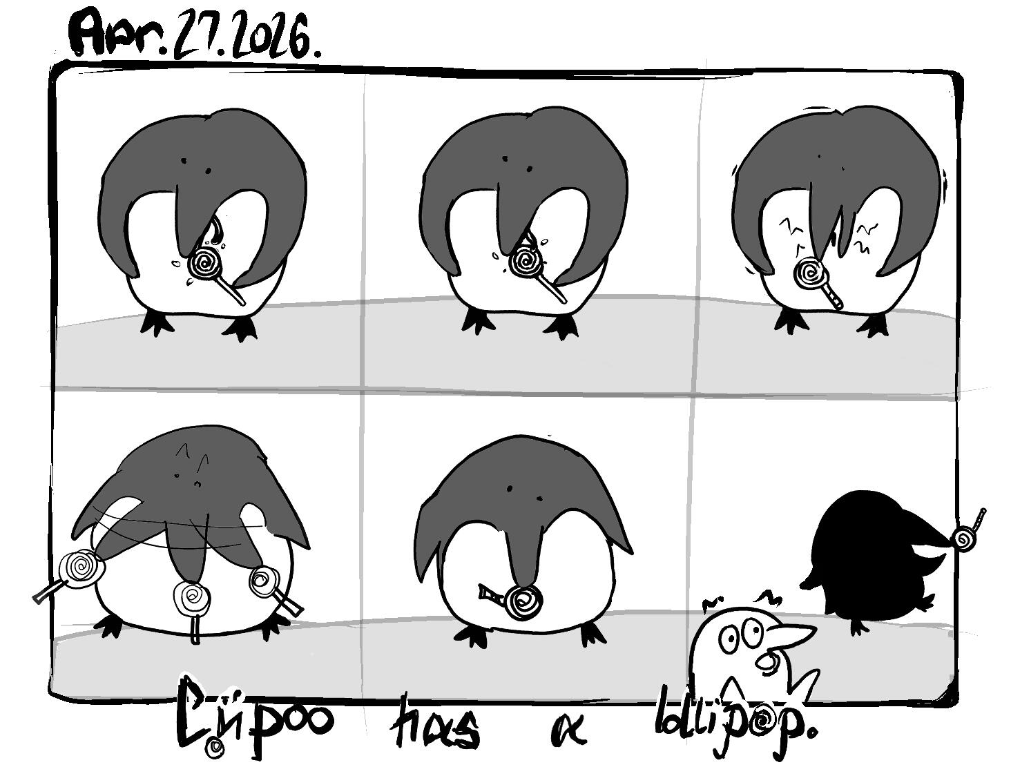 cupoo has a lollipop --- Apr. 27. 2026. 1