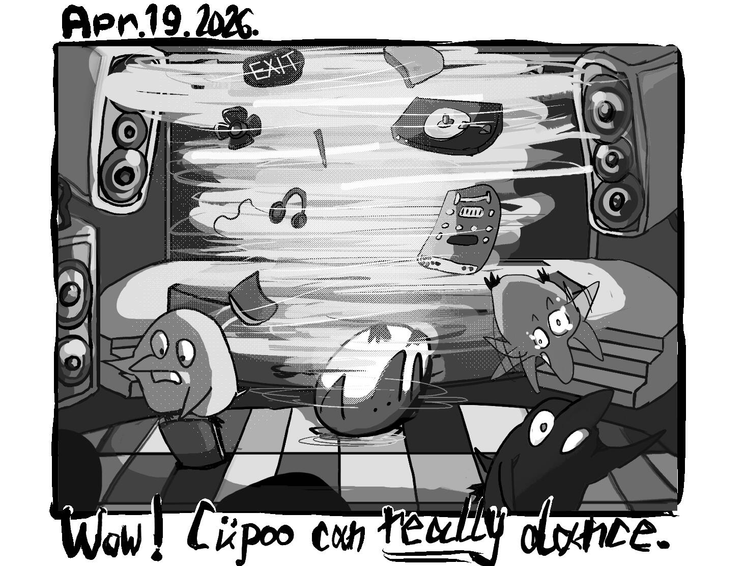 wow! cupoo can really dance. --- Apr. 19. 2026.