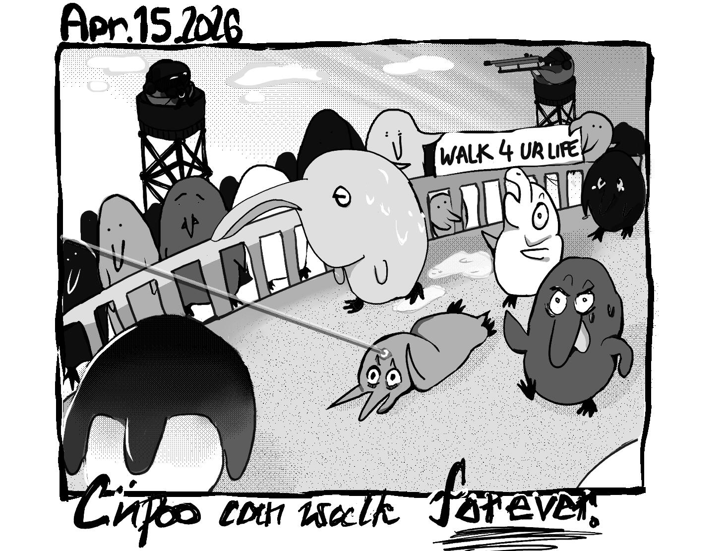 cupoo can walk. forever. --- Apr. 15. 2026.