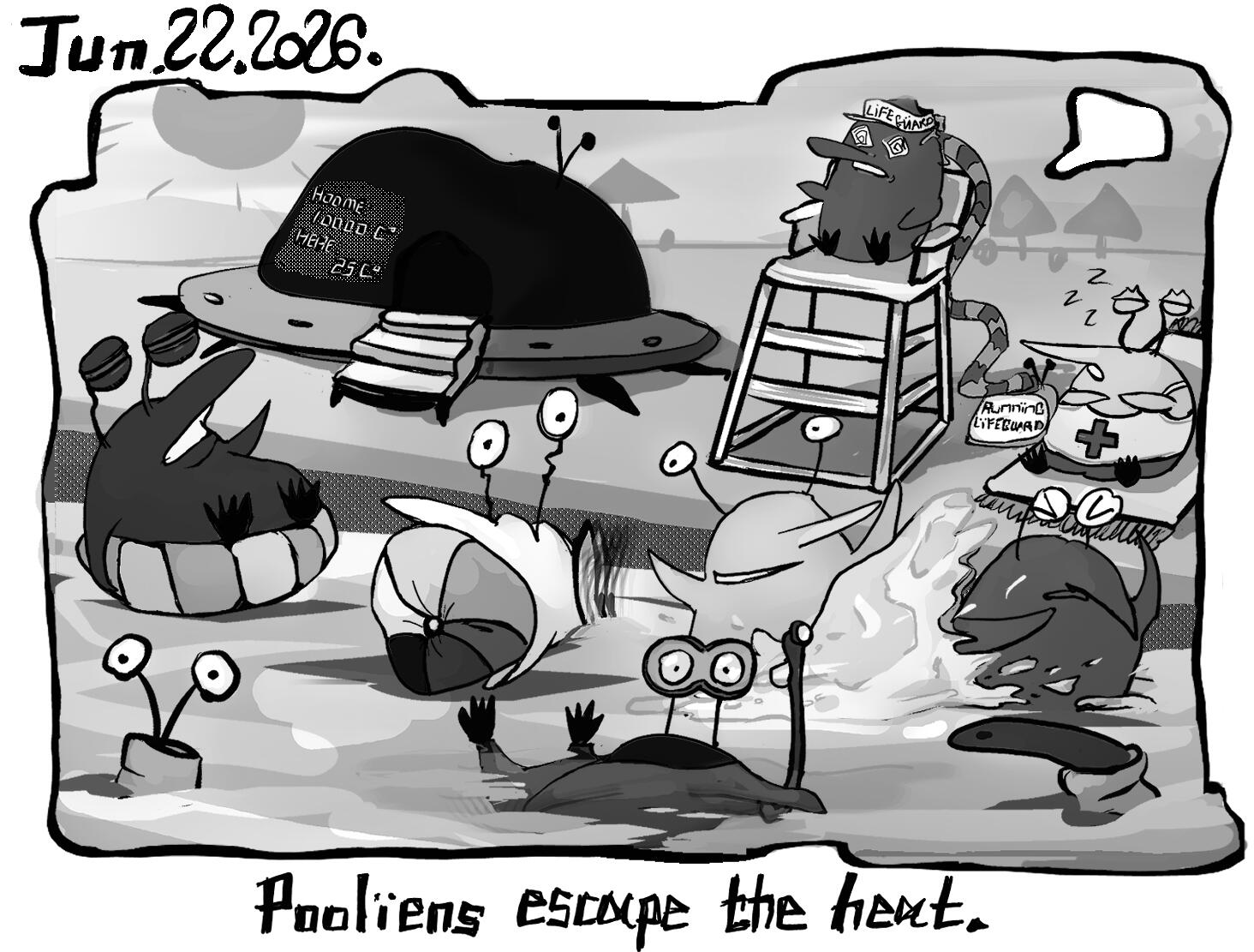 pooliens escape the heat --- Jun. 22. 2026.